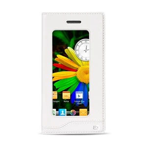 Fitcase Dolce Discovery E3 Gizli Mıknatıslı Pencereli Kılıf Beyaz