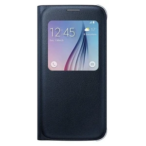 Galaxy S6 S View Cover (Deri) Kılıf - Siyah - EF-CG920PBEGWW