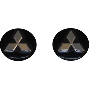 Bross BDP843 Mitsubishi İçin 2 Adet Araç Anahtar Logo Amblemi  14 mm Çap