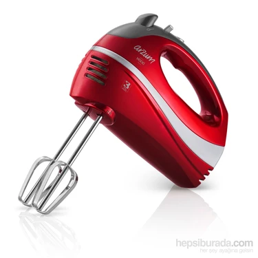 Arzum AR1023 Mixxi El Mikseri 700 Watt Güçlü Performans Kırmızı Renk 5 Kademeli Hız