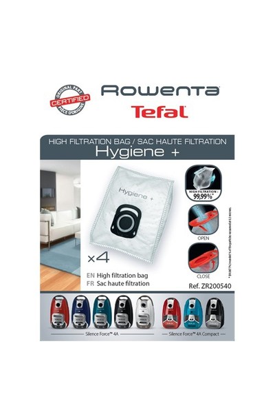 Rowenta Hygiene+ Toz Torbası(Bir pakette 4 adet)