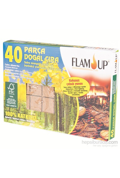 Flam Up Çiçek Özlü Doğal Çıra 40'Lı