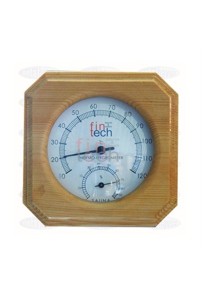 Fıntech Sauna Ahşap Hıgrometre Termometre Kombine