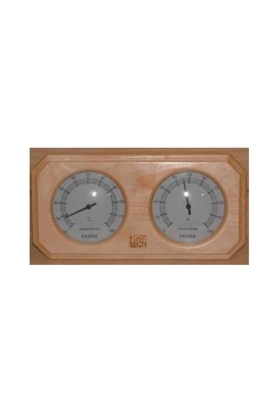 Fıntech Sauna Termometre-Higrometre Kombine Ahşap Th-Ac Model Çiftli