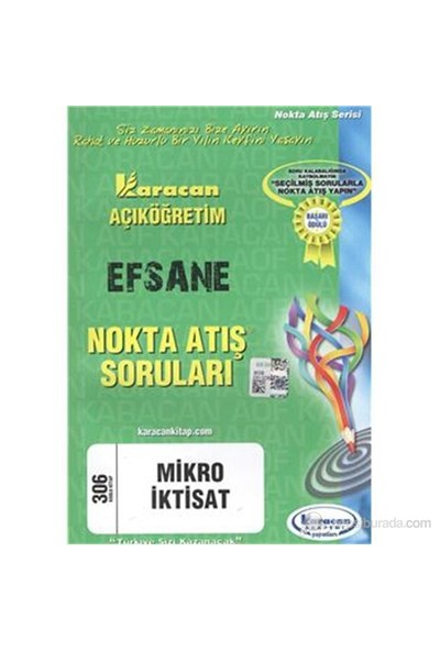 Karacan AÖF 2014 2.Sınıf Mikro İktisat Nokta Atış Soruları