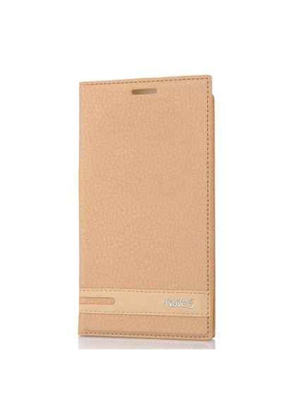 CoverZone Samsung Galaxy Note 5 Kılıf Kapaklı Safir Dore