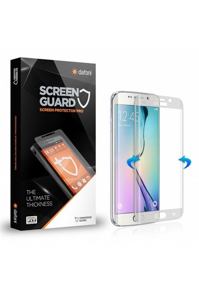 Dafoni Samsung Galaxy S6 Edge Plus Curve Tempered Glass Premium Şeffaf Cam Ekran Koruyucu