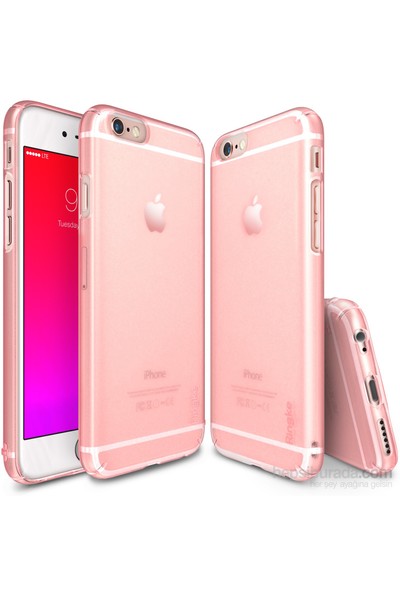 Ringke Slim Frost iPhone 6s Plus/ 6 Plus Kılıf Pink - 4 Tarafı Saran İnce Buzlu Şeffaf
