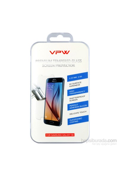 VPW Samsung Galaxy S6 Tempered Glass Ekran Koruyucu