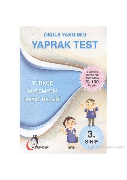 Öğretmen 3. Sınıf Tüm Dersler Yaprak Test - Fatma Güvel