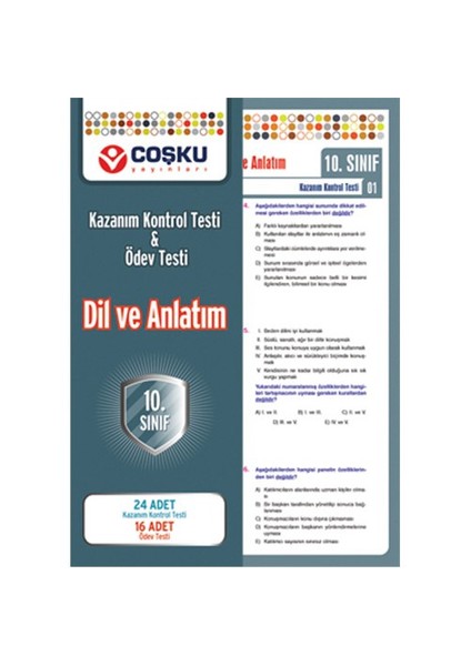 Coşku Yayınları 10.Sınıf Dil Ve Anlatım Yaprak Testleri