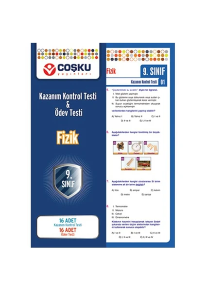 Coşku Yayınları 9.Sınıf Fizik Yaprak Testleri