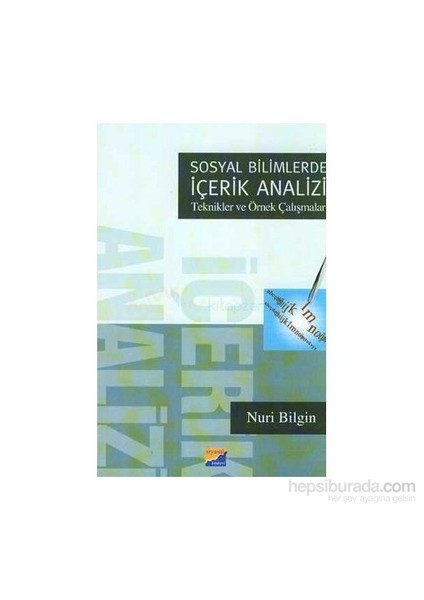 Sosyal Bilimlerde İçerik Analizi-Nuri Bilgin