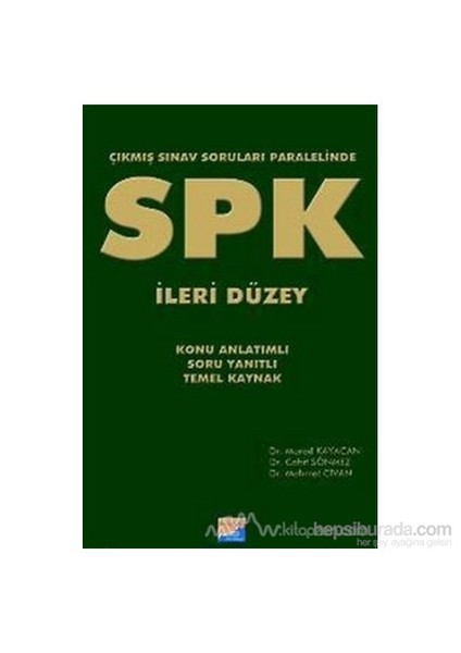 Spk İleri Düzey Çıkmış Sınav Soruları Paralelinde-Murad Kayacan