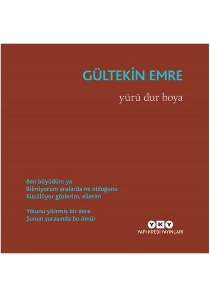 Yürü Dur Boya - Gültekin Emre