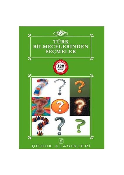 Türk Bilmecelerinden Seçmeler - 100 Temel Eser