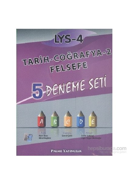 LYS-4 Tarih-Coğrafya-2-Felsefe 5 Deneme Seti