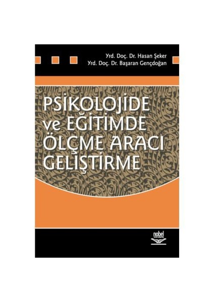 Psikolojide Ve Eğitimde Ölçme Aracı Geliştirme-Hasan Şeker