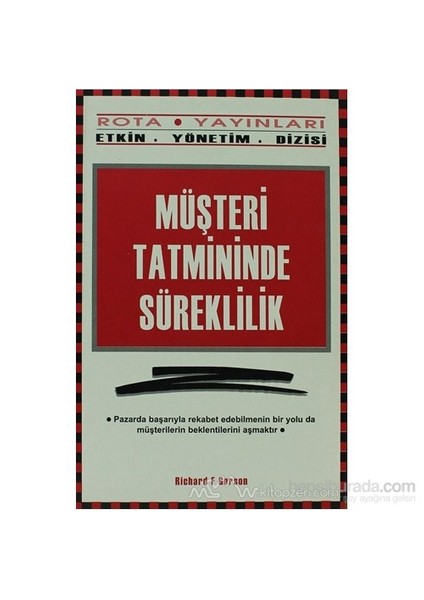 Müşteri Tatmininde Süreklilik-Richard F. Gerson