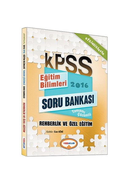 KPSS 2016 Eğitim Bilimleri Rehberlik Ve Özel Eğitim Soru Bankası