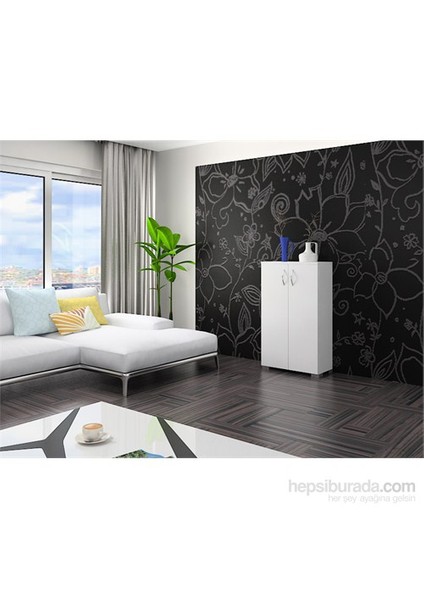 Tdesigno Arzu 3 Raflı Çok Amaçlı Dolap - Beyaz