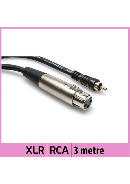 Hosa Xlr F / Rca M Ses Bağlantı Kablosu - 3M