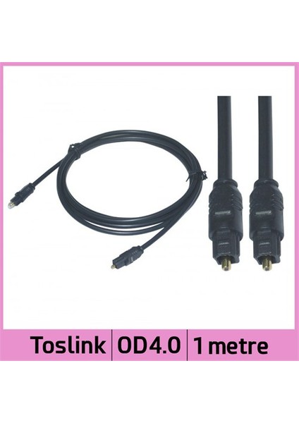 Ti-Mesh Digital Fiber Optical Od4.0 Toslink Ses Kablosu - Siyah - 1M