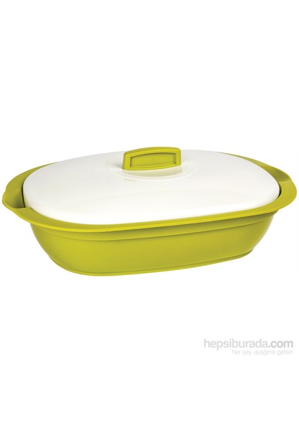 Bellisima Plastik Oval Tencere - 2000 Ml - Yeşil
