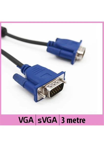 Ti-Mesh Vga Svga 15Pin Monitor Kablosu - 3M