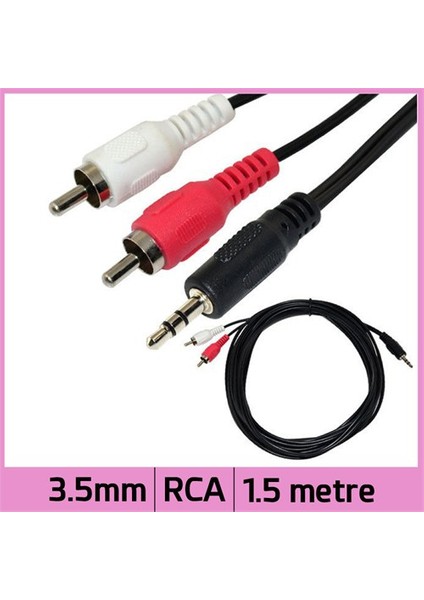 3.5Mm Erkek / 2Rca Erkek Ses Kablosu - 1,5M