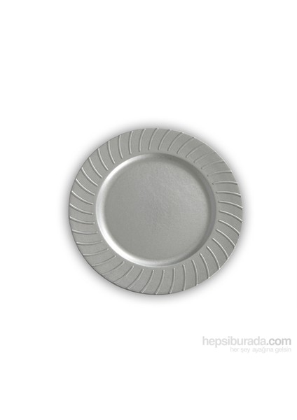 Kancaev Dekoratif Plastik Supla/Tabak Altlığı Güneş Model - Gümüş 6'Lı Set