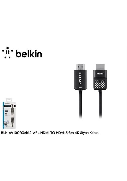 Blk-Av10090eb12-Apl Hdmı To Hdmı 3.6M 4K Siyah Kablo