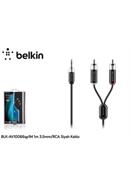 Blk-Av10066qp1m 1M 3.5Mm/Rca Siyah Kablo
