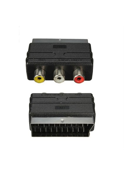 3Rca To Scart Audio Video Adaptör İn