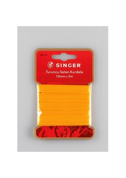 300-76 Turuncu Saten Kurdele (10 mm x 3 m)