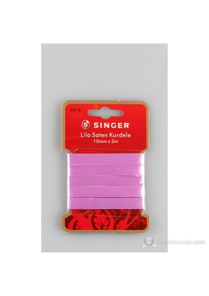 300-78 Lila Saten Kurdele (10 mm x 3 m)
