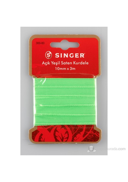 300-83 Açık Yeşil Saten Kurdele (10 mm x 3 m)