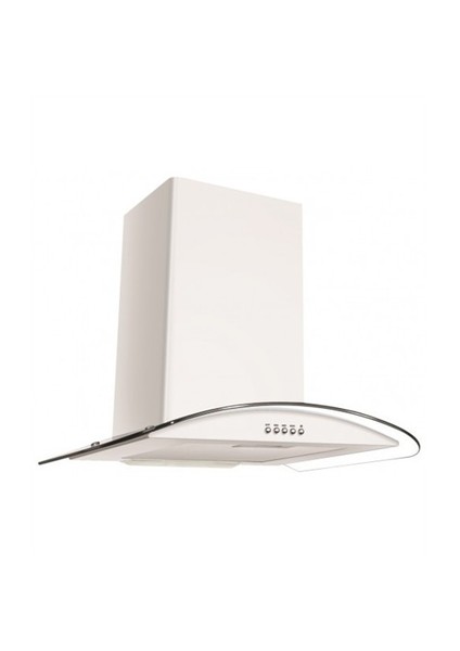 Simfer Oscar 7632 Beyaz Davlumbaz 60 Cm Oval Cam - Beyaz Push Buton