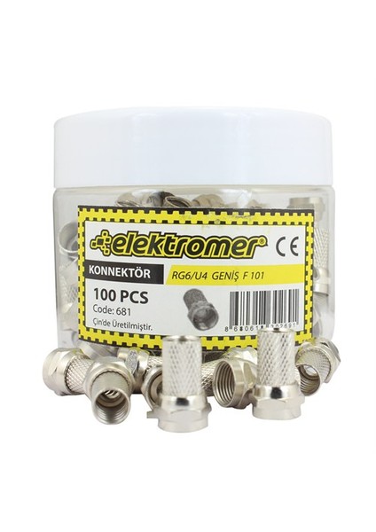 Rg6/U4 F Konnektör 100 Lü Kutu