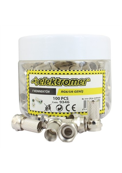 Rg6/U6 F Konnektör 100 Lü Kutu