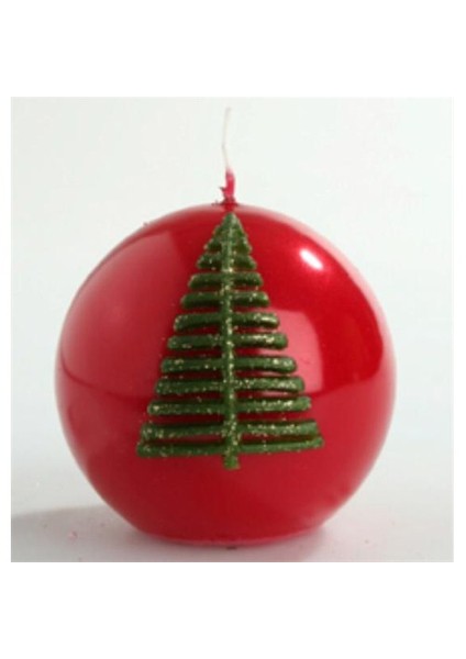 Fir Tree Magic Küre Mum - Kırmızı