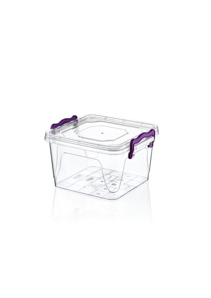 Plastik 1,2Lt Kare Multi Box 6 Lı Saklama Kabı