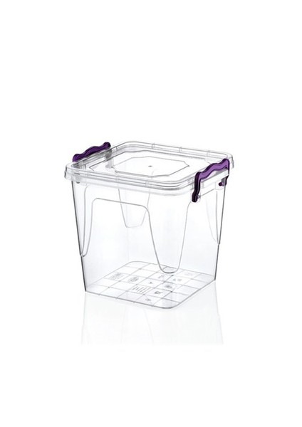 Plastik 1,8Lt Kare Multi Box 6 Lı Saklama Kabı
