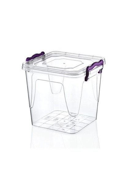 Plastik 3,7Lt Kare Multi Box Saklama Kabı