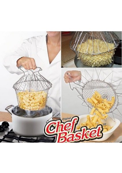 Çok Fonksiyonlu Pratik Süzgeç Chef Basket