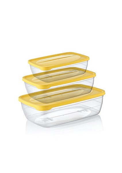 Plastik 3 Lü Trend Saklama Kabı(0,3+0,6+1,2Lt)