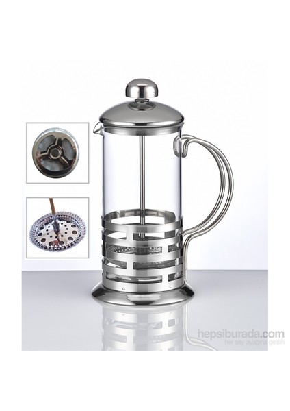 French Press-Paslanmaz Ve Süzgeçli