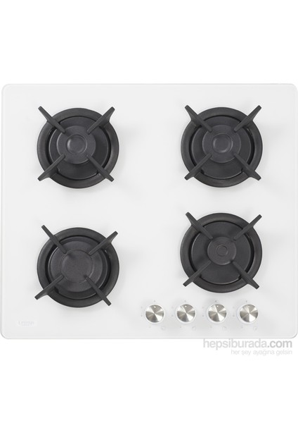 W 848 CT EI 4 Gözü Gazlı Beyaz Cam Setüstü Ocak