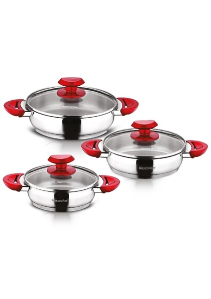 Surme 6 Parça Omlet Set Kırmızı