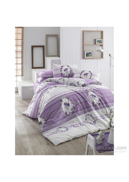 Nefnef Home Polycotton Çift Kişilik Nevresim Takımı Rüya Lila